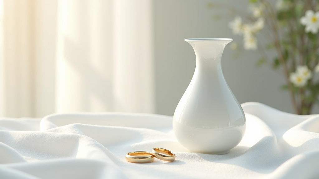 Symbole des noces de porcelaine avec des objets en porcelaine décoratifs