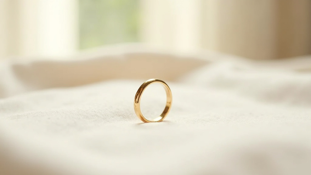 Une bague fine en argent 925 avec une surface polie et minimaliste