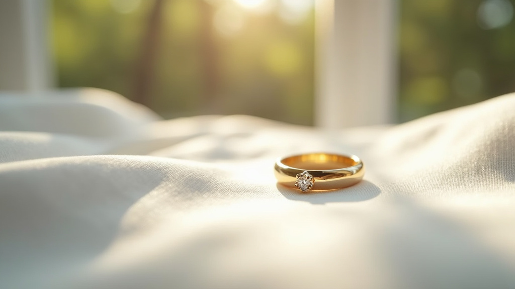 Bague de mariage avec saphir bleu serti dans un anneau en or blanc