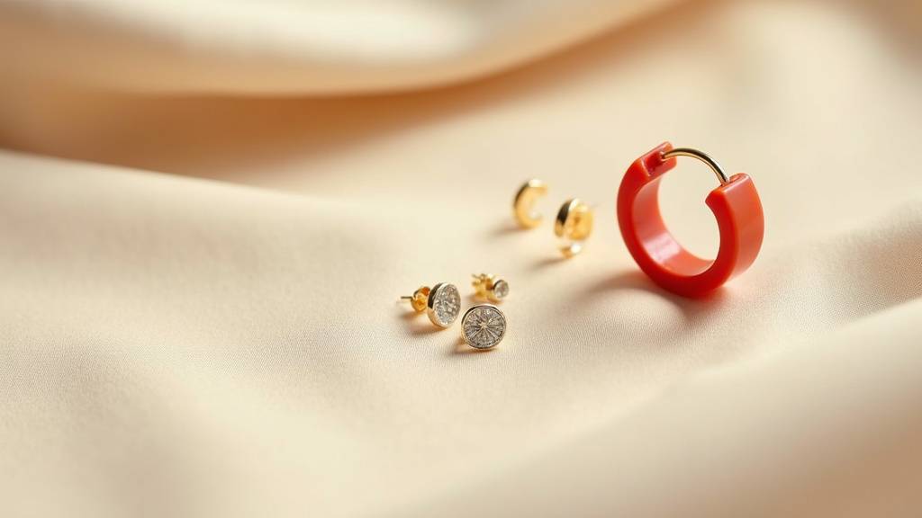 Paire de clous d'oreilles minimalistes en or, avec une petite perle