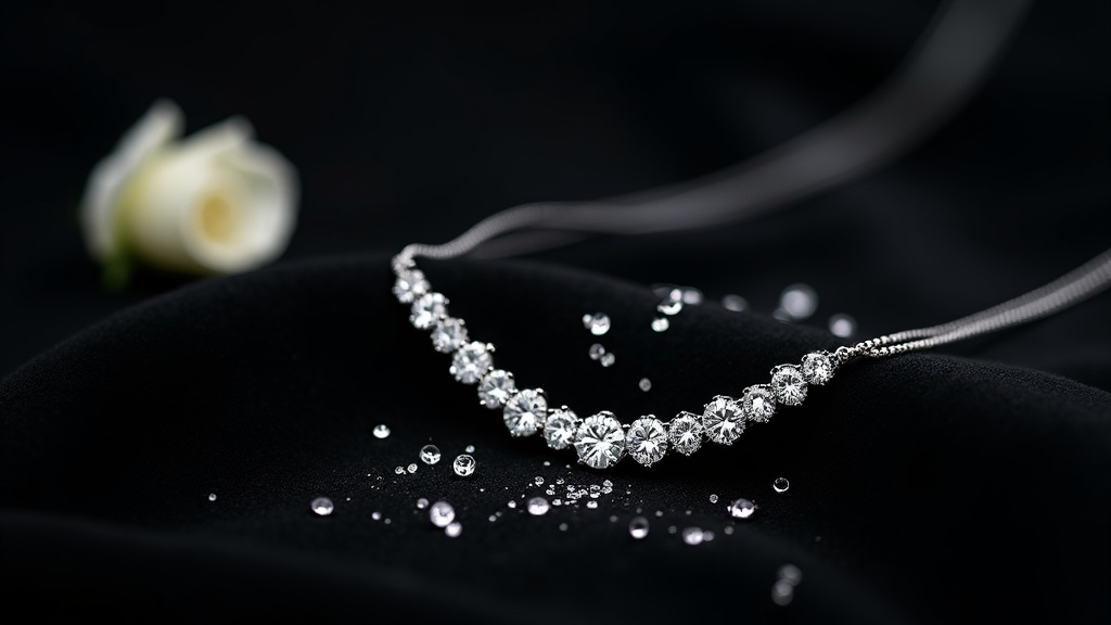 Collier Danaé de Persée Paris orné de treize diamants sur une femme