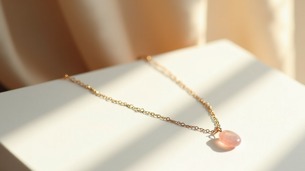 Collier Vénus de l'Atelier du Marais Paris avec quartz rose