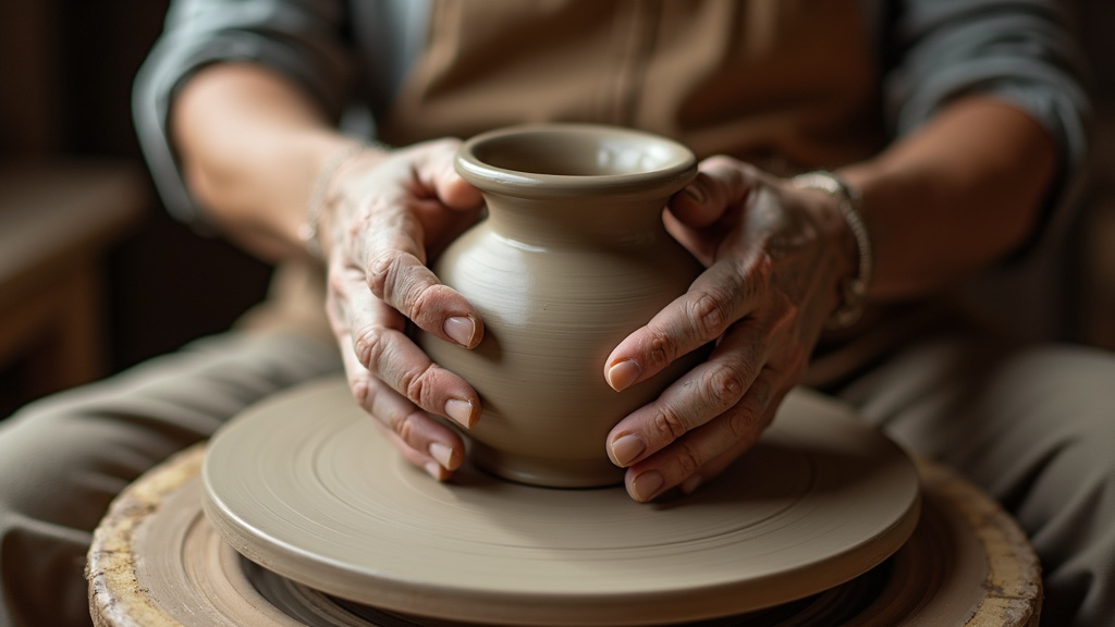 Artisan travaillant dans un atelier moderne avec outils numériques
