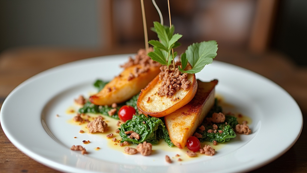 Table de mariage champêtre avec plats naturels et produits locaux