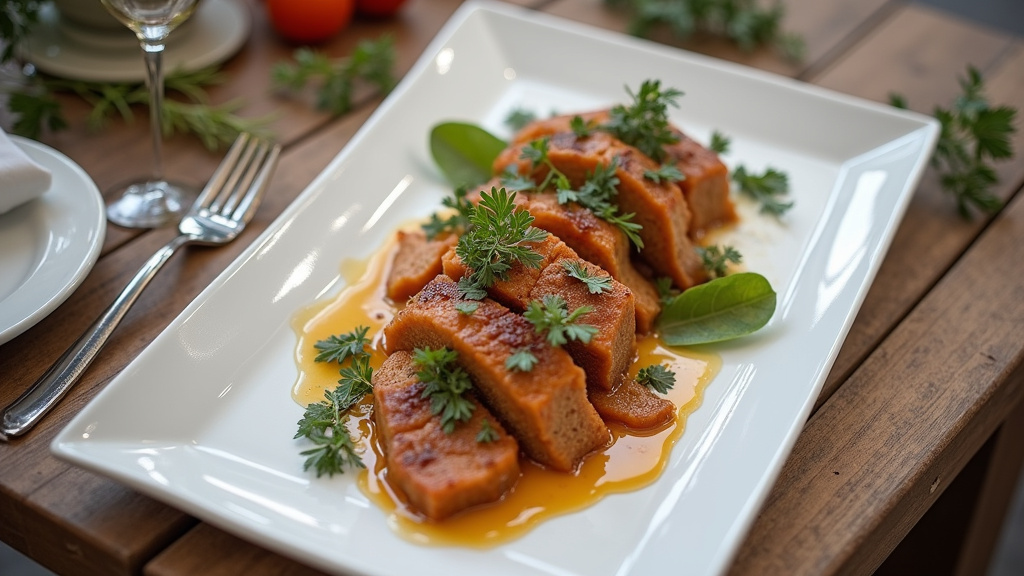 Table de mariage élégante avec plats raffinés et décorations florales