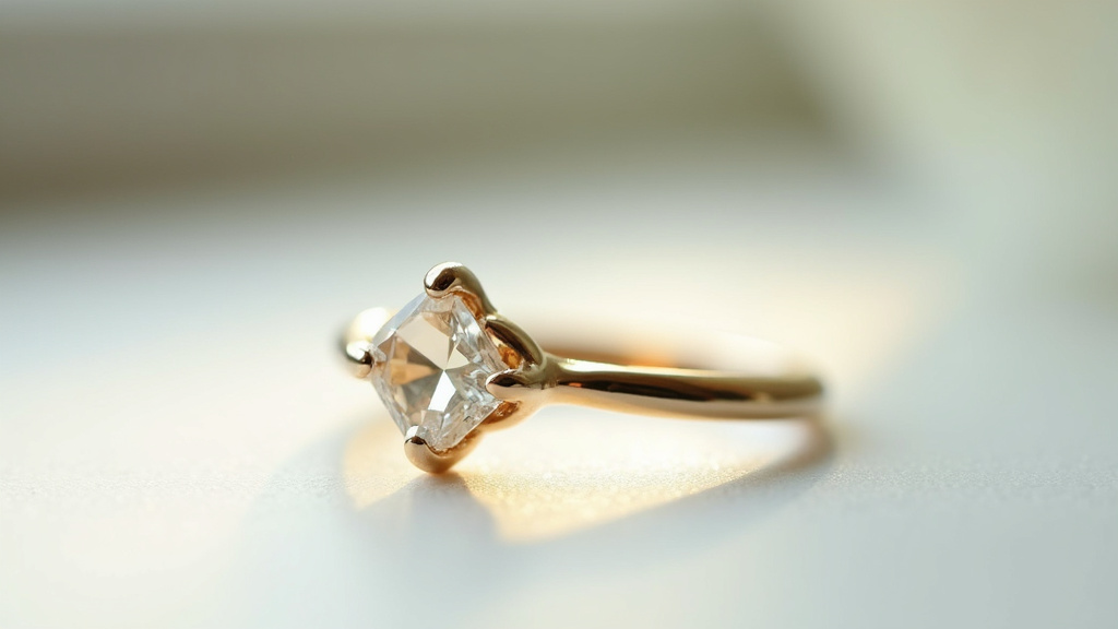 Logo Persée Paris gravé sur un bijou en or avec un diamant nu