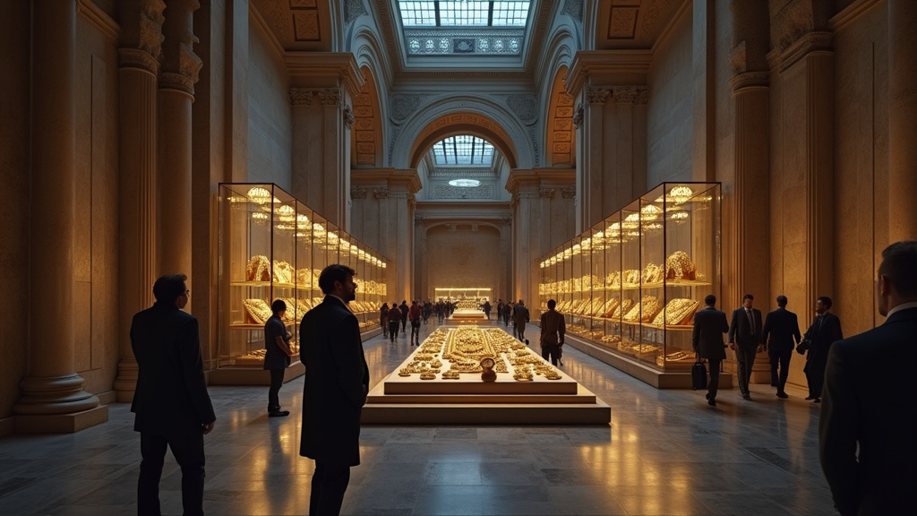 Vue aérienne du musée du Louvre au lever du soleil, avec un focus sur la galerie d'Apollon