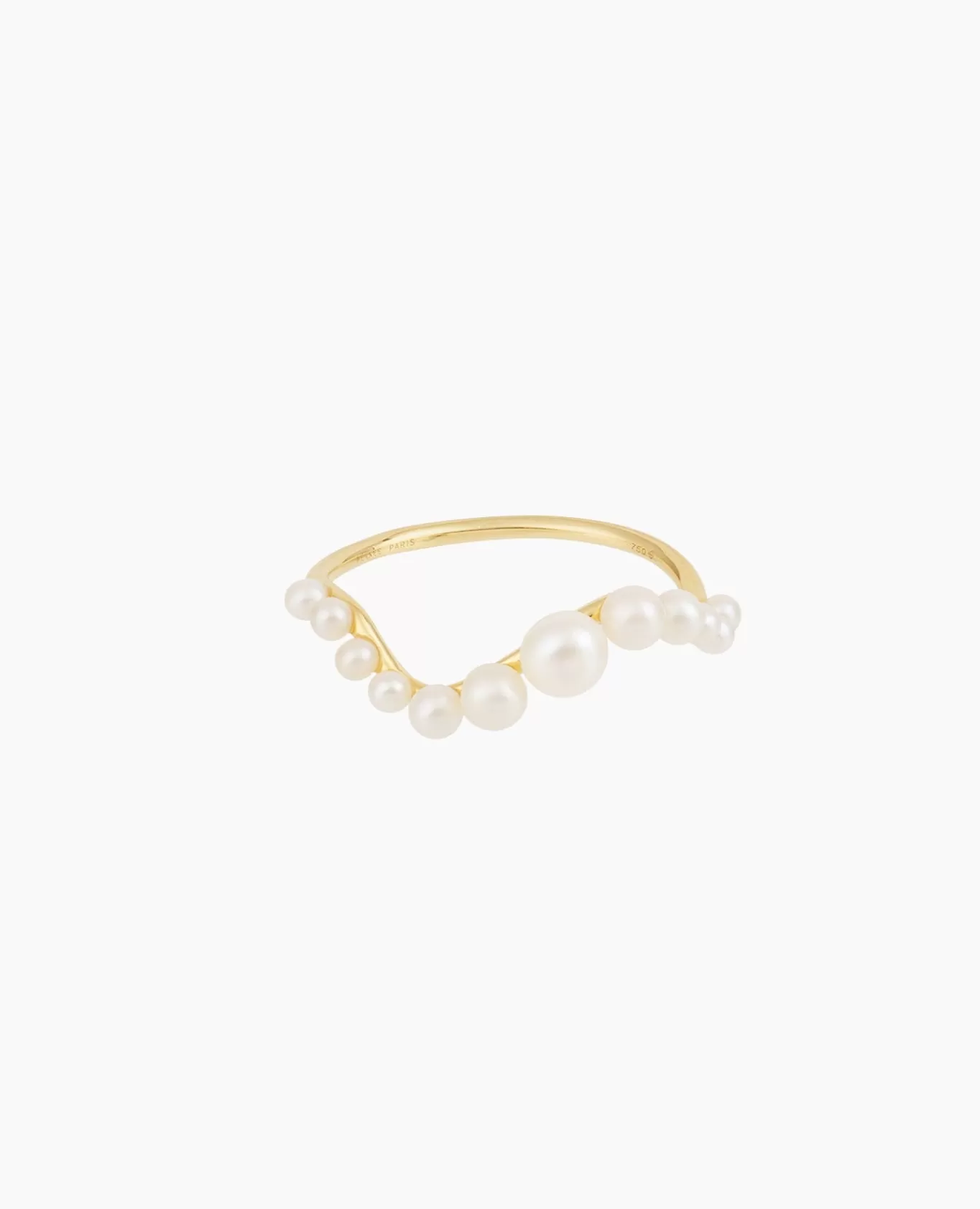 Clearance Persée Paris Bague Aphrodite vague perle