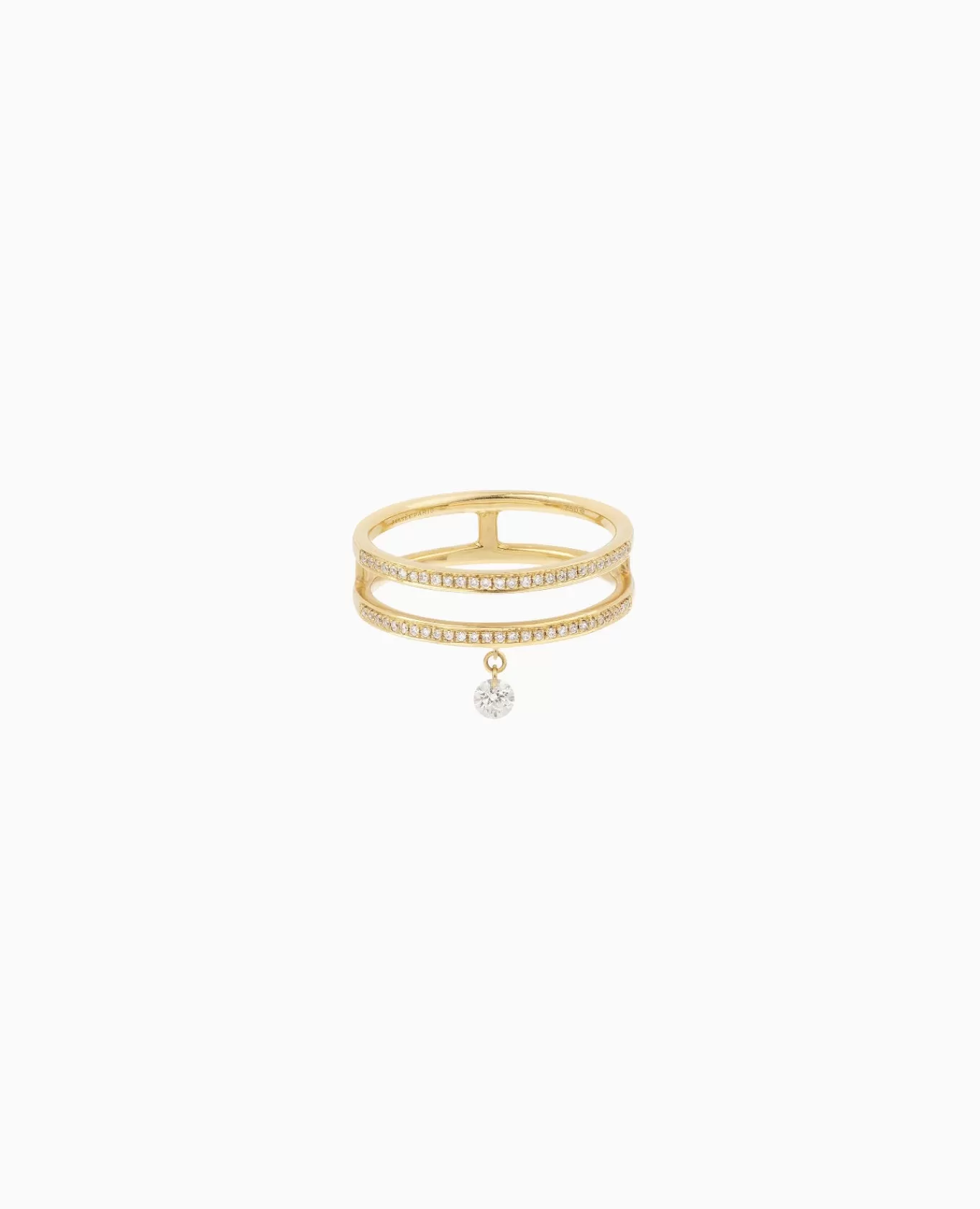 Store Persée Paris Bague Zeus double pavée 1 diamant