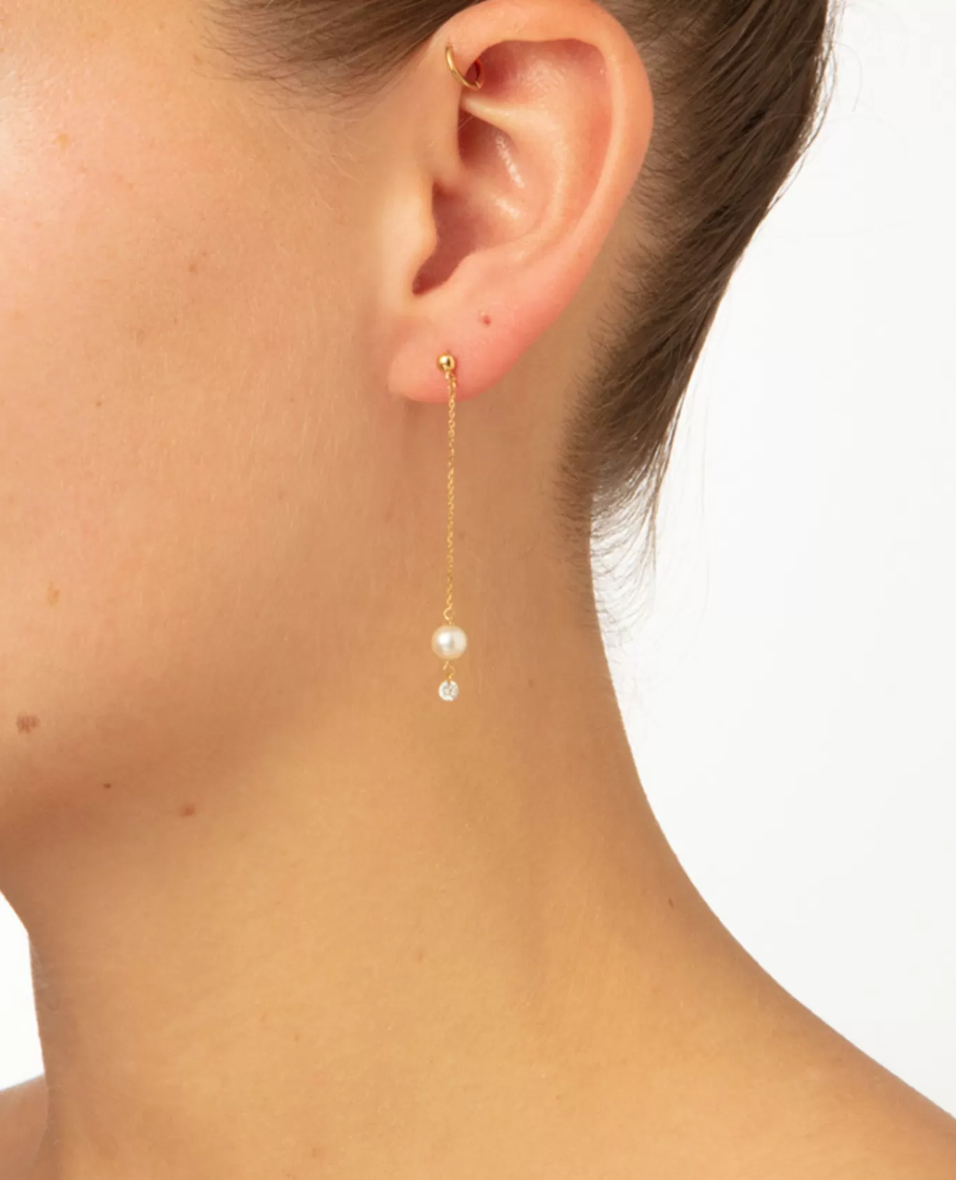 Clearance Persée Paris Boucle d'oreille longue Perlée