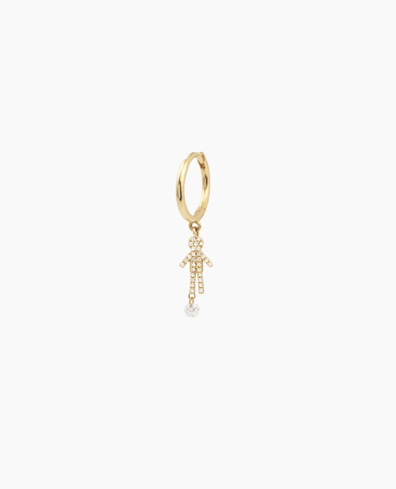 Store Persée Paris Boucle d'oreille Séléné anneau Boy pavée un diamant