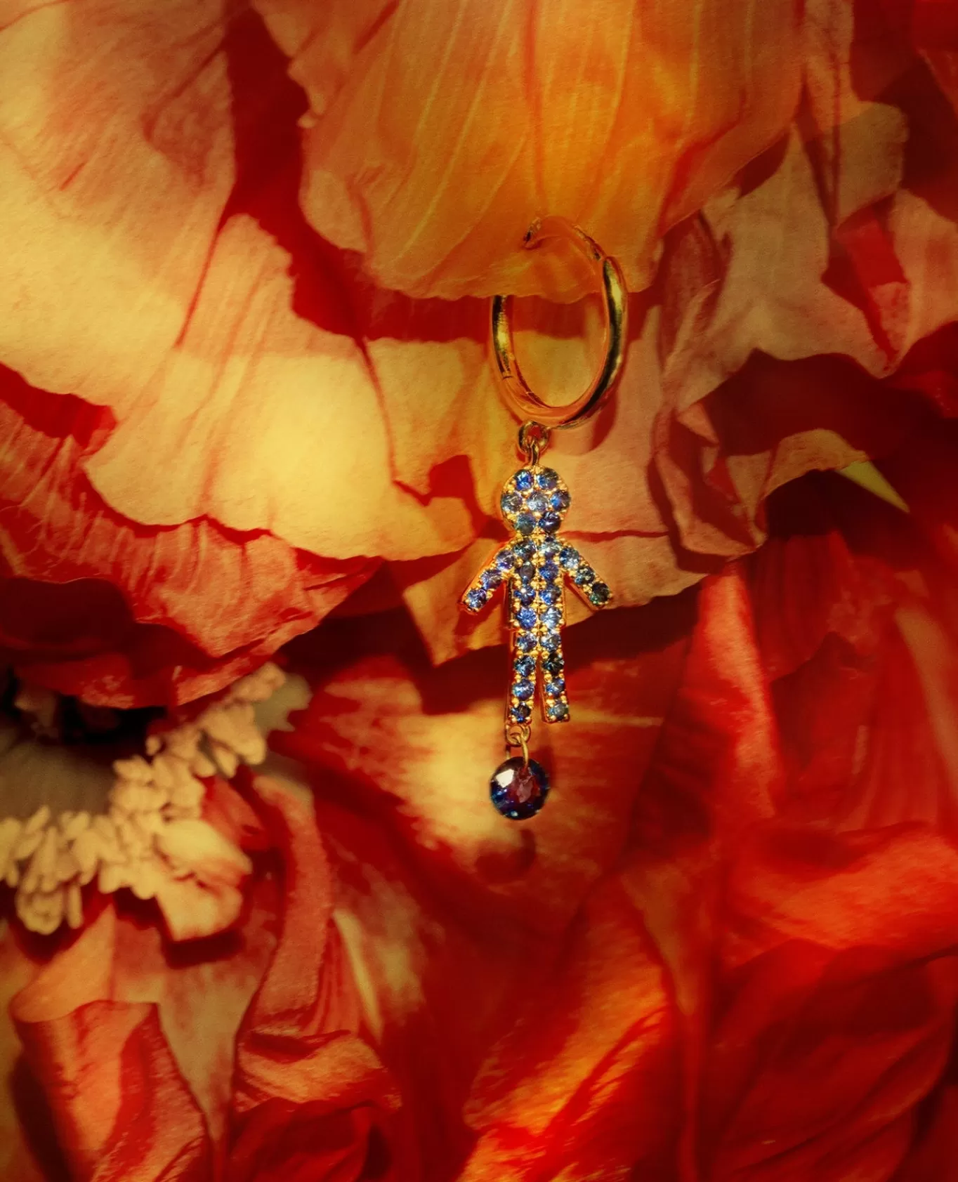 Store Persée Paris Boucle d'oreille Séléné anneau Boy pavée un saphir