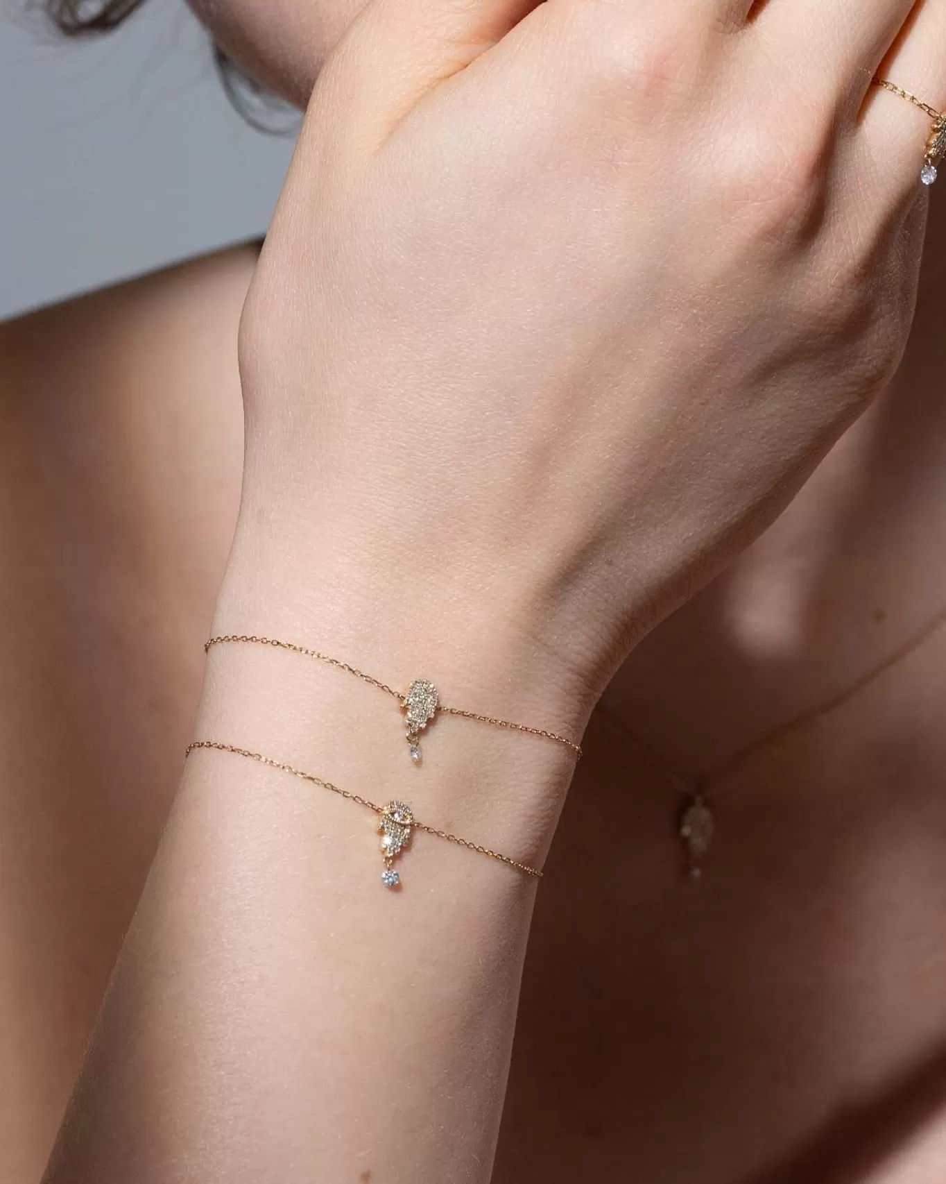 Store Persée Paris Bracelet Séléné Fatma pavé un diamant