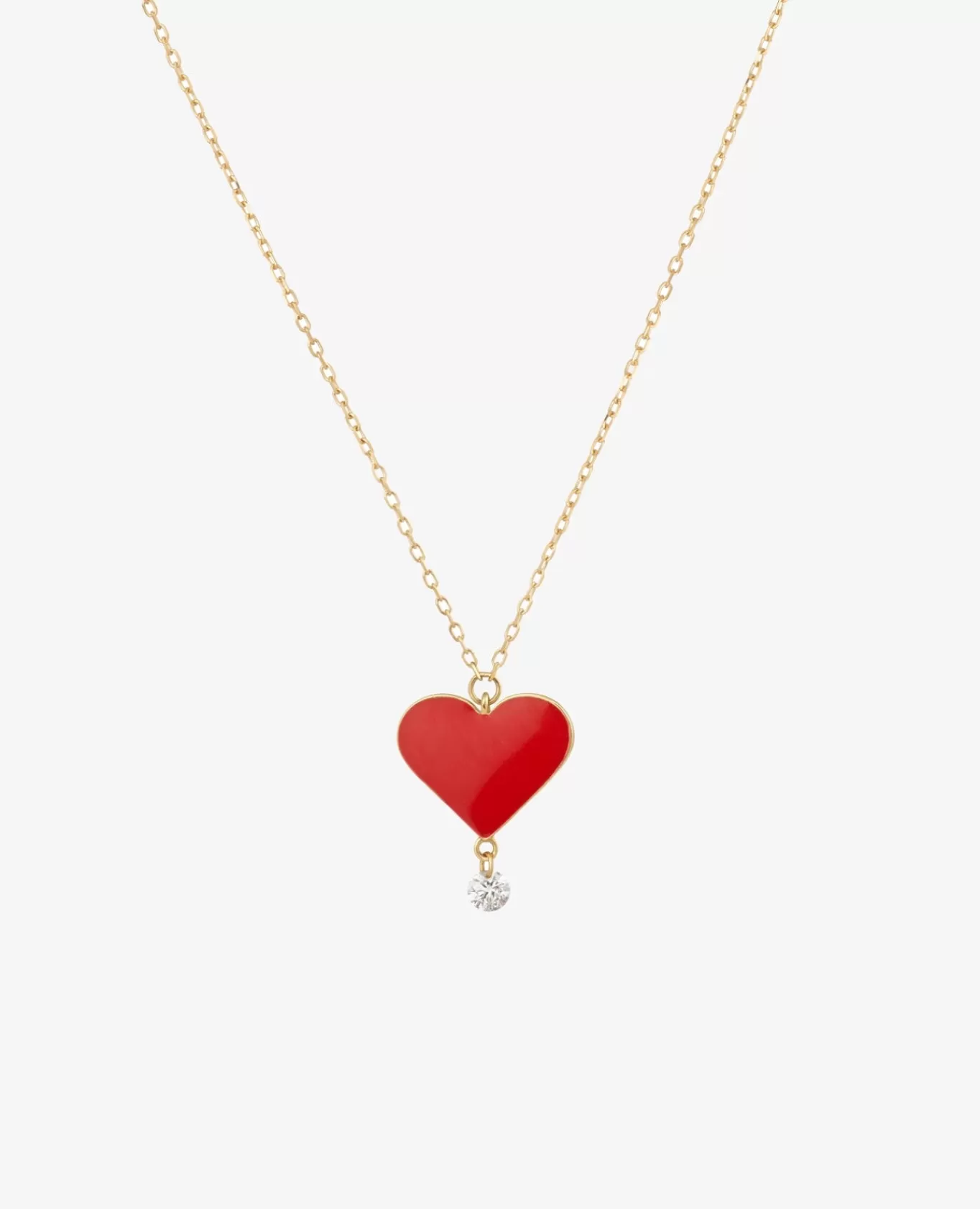 Sale Persée Paris Collier Cœur Rouge 1 diamant