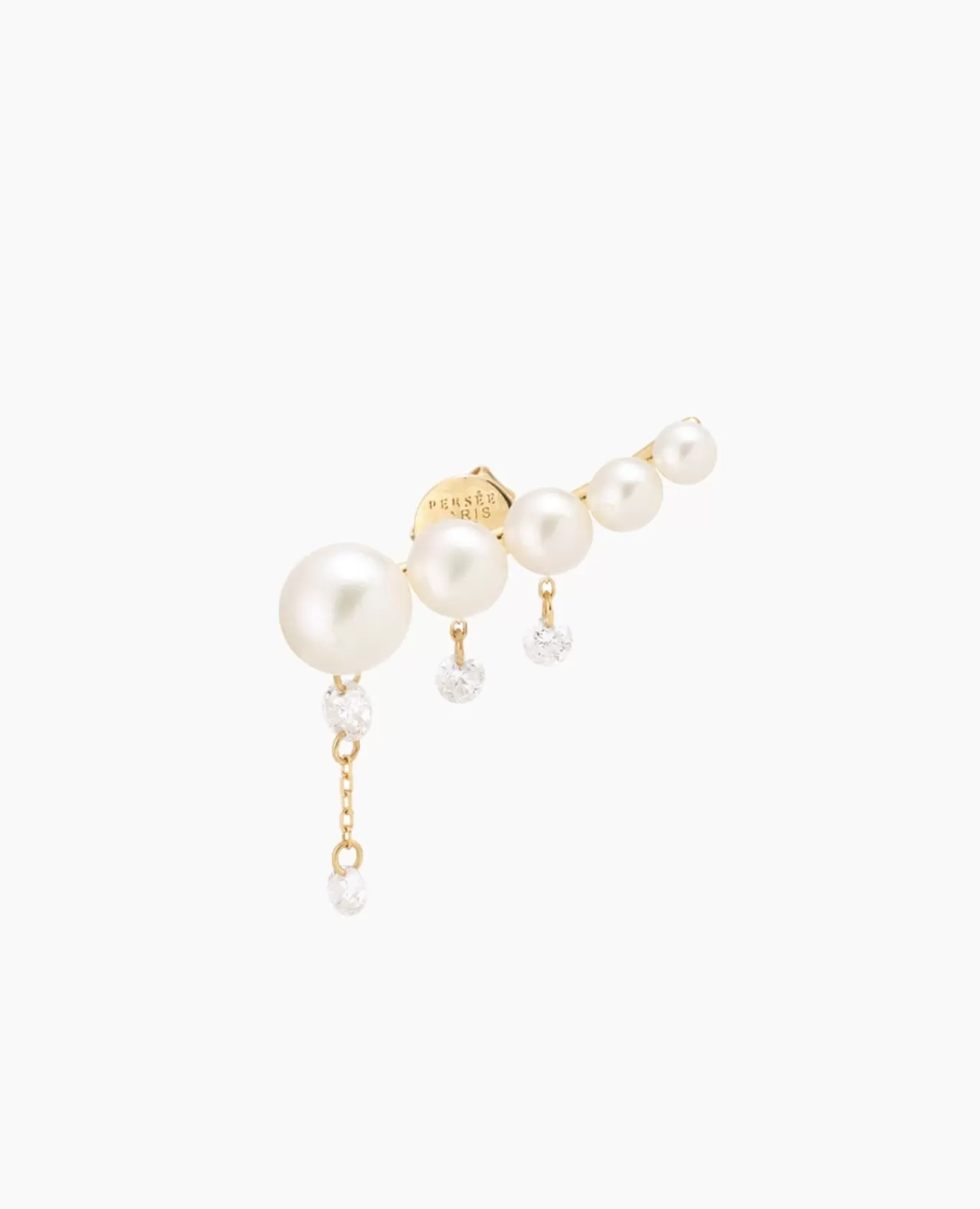 Flash Sale Persée Paris Mono boucle d'oreille Aphrodite 5 perles 4 diamants