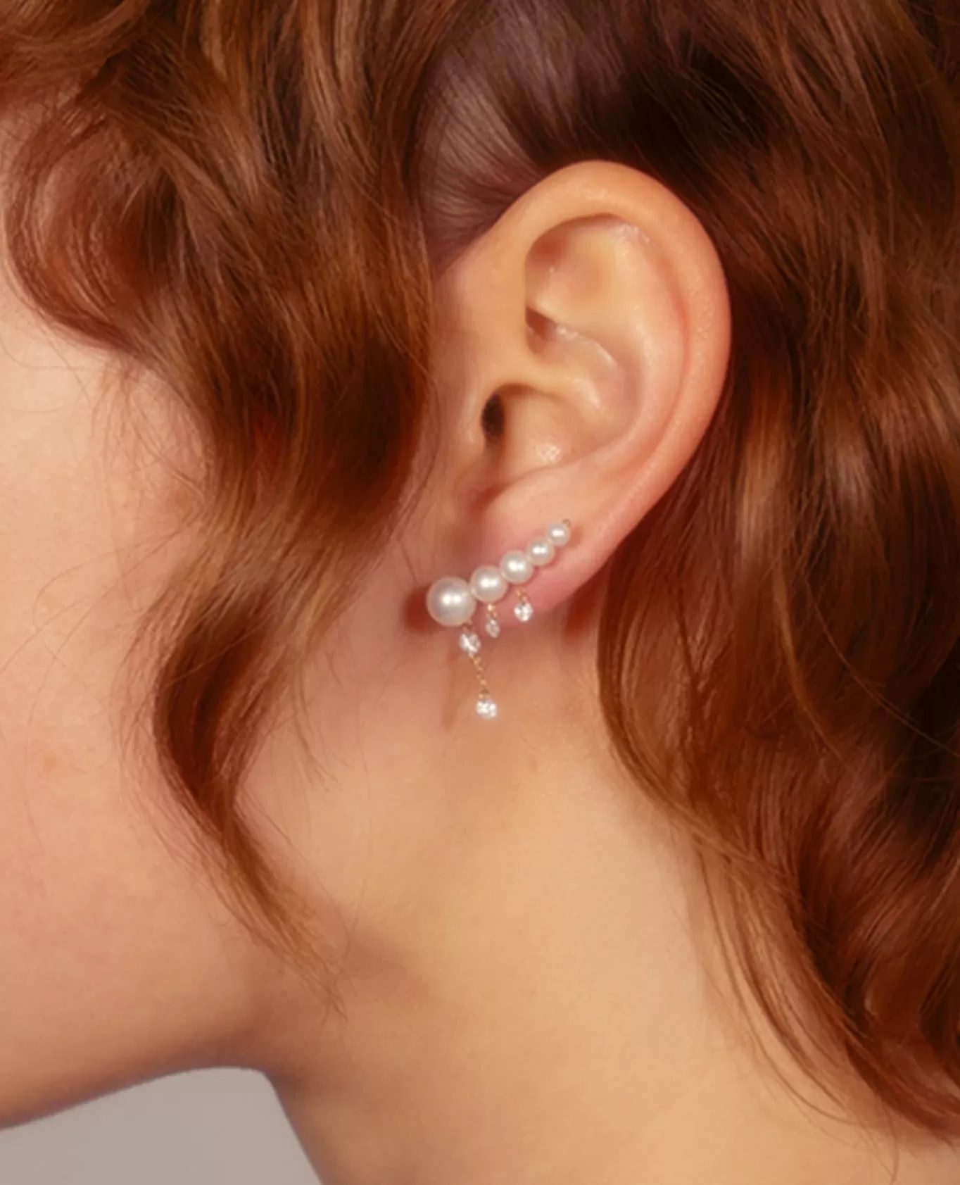 Flash Sale Persée Paris Mono boucle d'oreille Aphrodite 5 perles 4 diamants