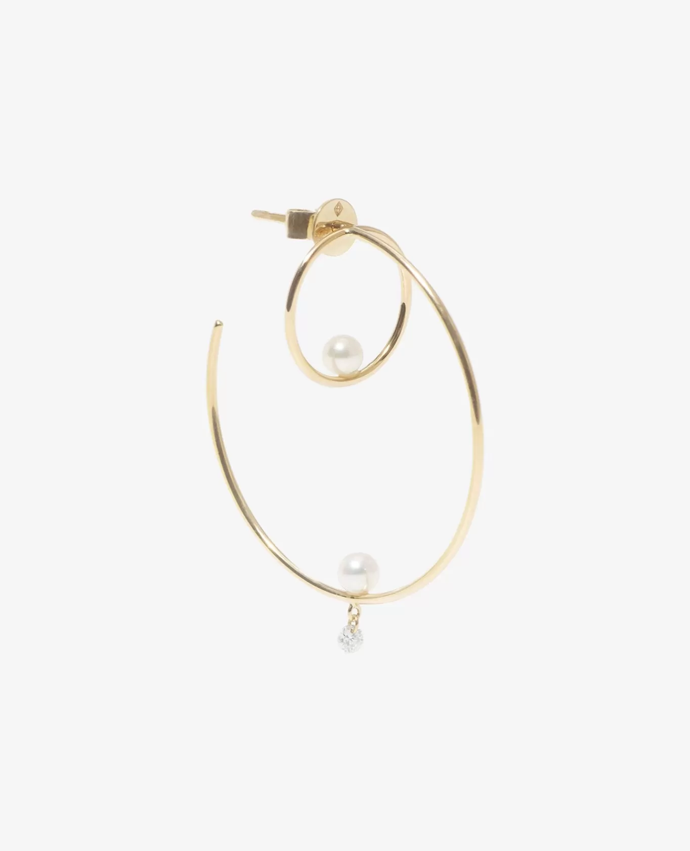 Flash Sale Persée Paris Mono boucle d'oreille Aphrodite Créole Jaune